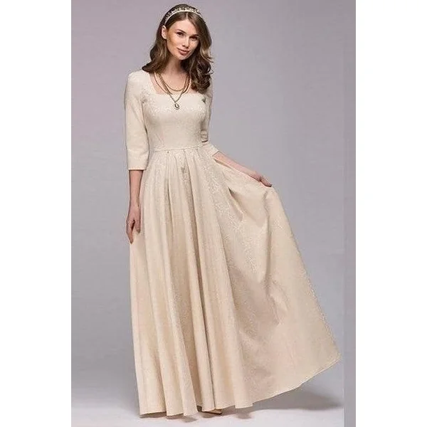 Robe Longue Bohème Ecru