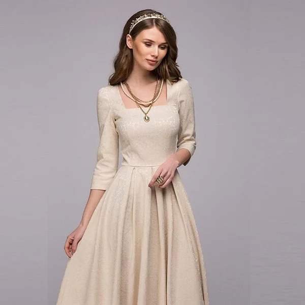 Robe Longue Bohème Ecru