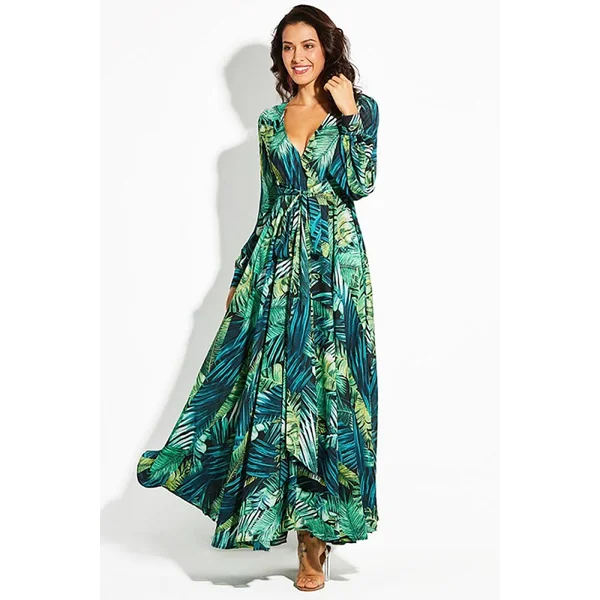 Robe Longue Bohème Exotique – Jade