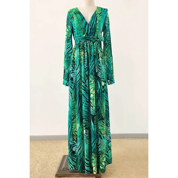 Robe Longue Bohème Exotique – Jade