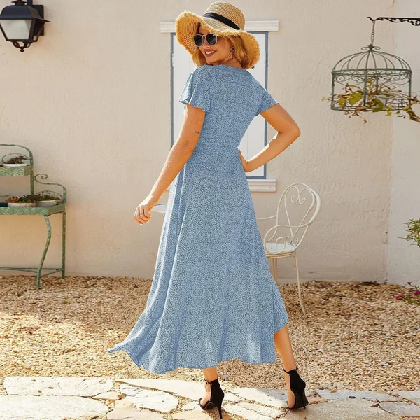Robe Longue Bohème Pois
