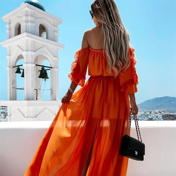 Robe longue bohémienne aux couleurs vives