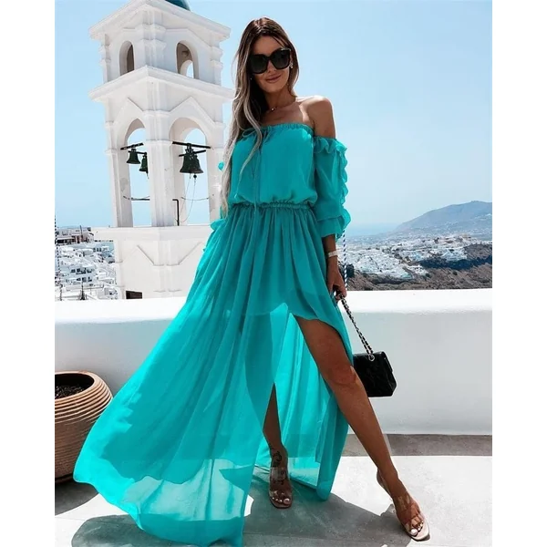 Robe longue bohémienne aux couleurs vives