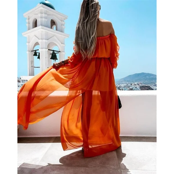 Robe longue bohémienne aux couleurs vives