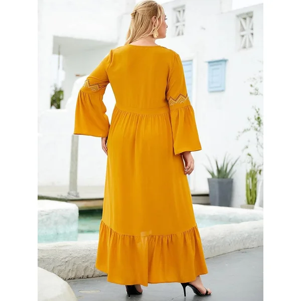 Robe Longue Jaune Bohème