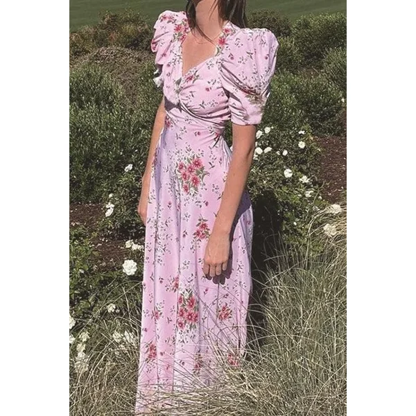Robe Longue Rose Bohème