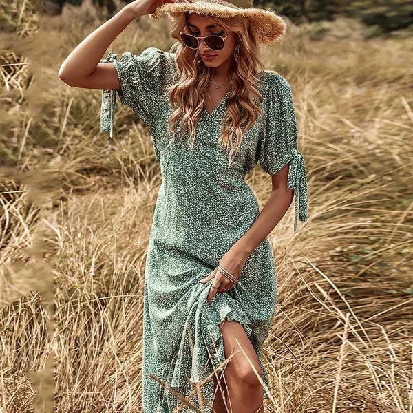 Robe Longue Verte Bohème