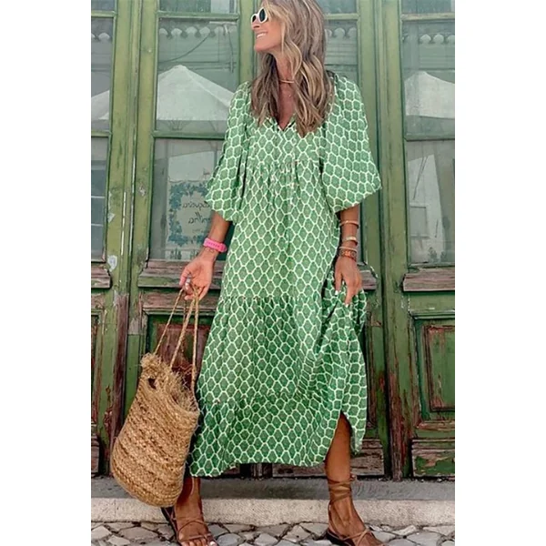 Robe Longue Verte Bohème