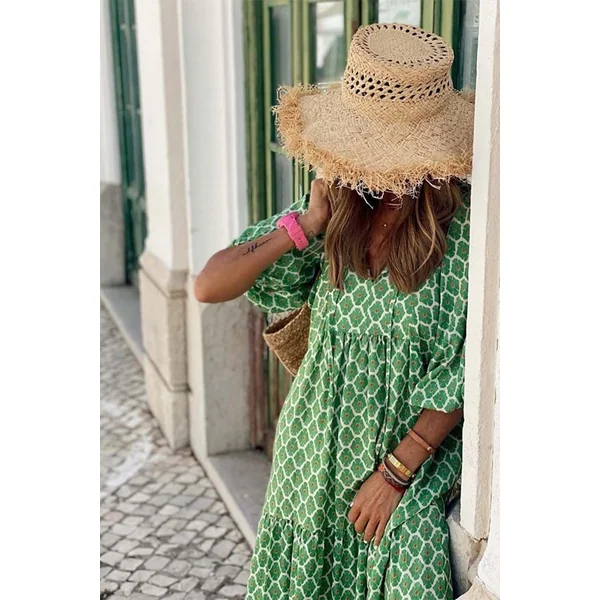 Robe Longue Verte Bohème