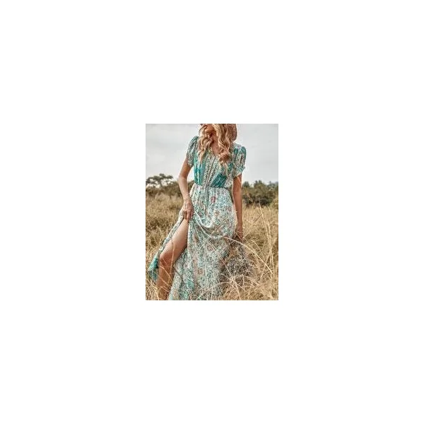 Robe Longue À Fleurs Hippie