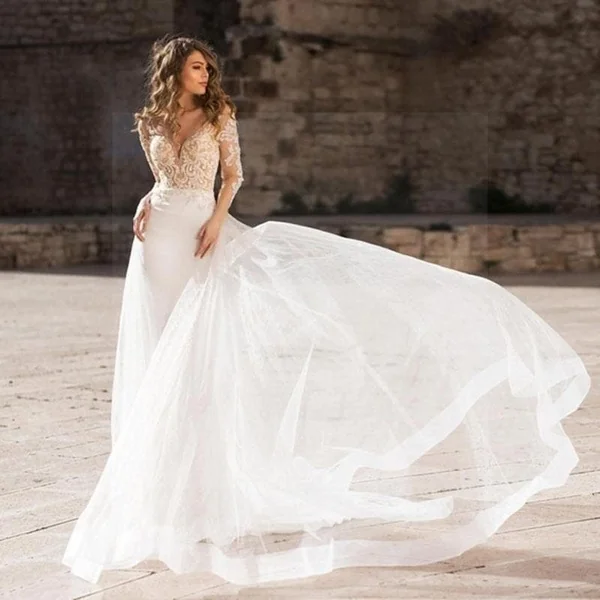 Robe mariée boheme fleurie