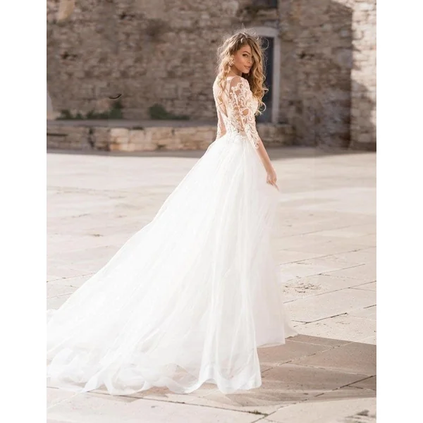 Robe mariée boheme fleurie
