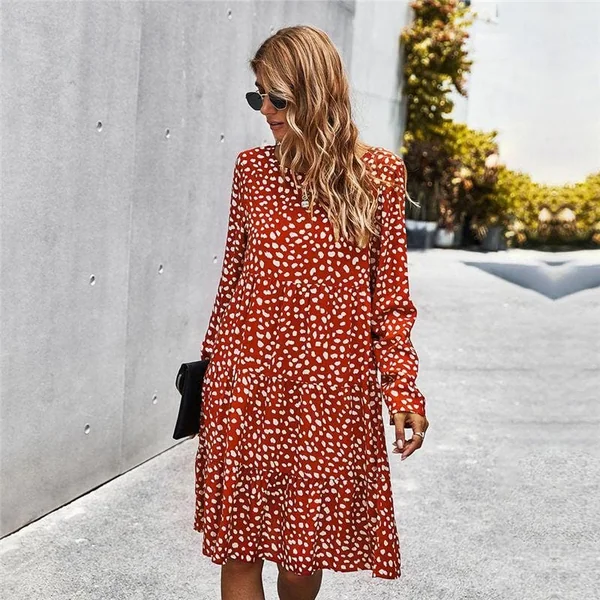 Robe Mi-Longue Bohème Décontractée