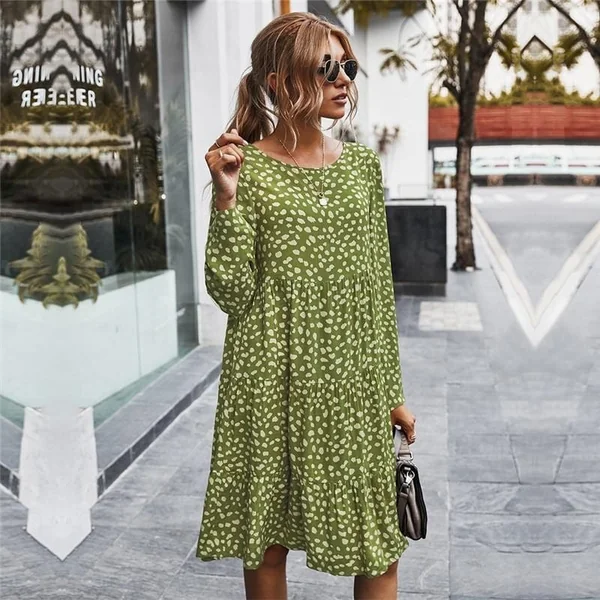 Robe Mi-Longue Bohème Décontractée