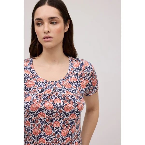 Robe peignoir fluide imprimé fleuri