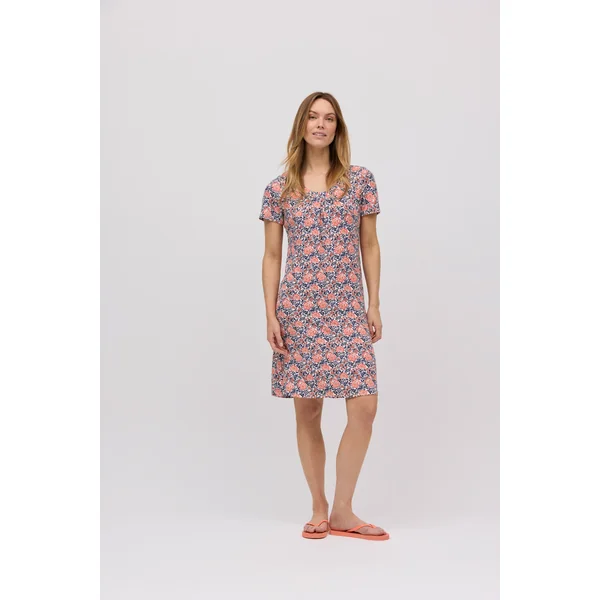 Robe peignoir fluide imprimé fleuri