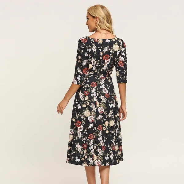 Robe À Fleurs D’Automne Bohemuan