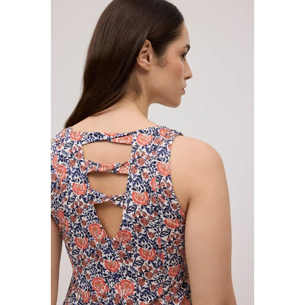 Robe à imprimé floral et détail au dos