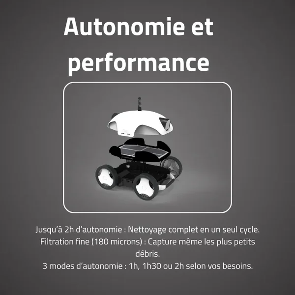Robot piscine électrique Falcon+ - nettoyage fond et pentes - 28m² max