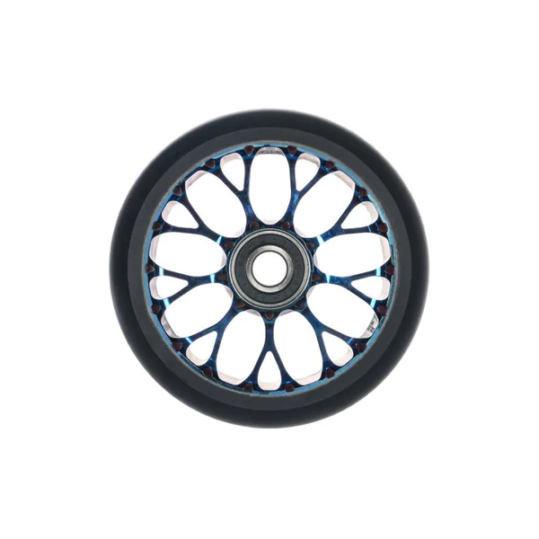 Roue trottinette BLACK PEARL Venom V2 115 12STD Double gomme Bleu Chrome