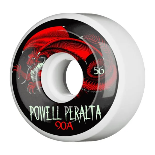 Roues skate POWELL PERALTA (jeu de 4) 56mm oval dragon 4 90a wht