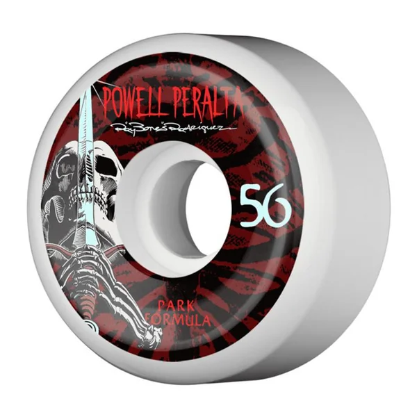 Roues skate POWELL PERALTA (jeu de 4) 56mm skull sword 2 white