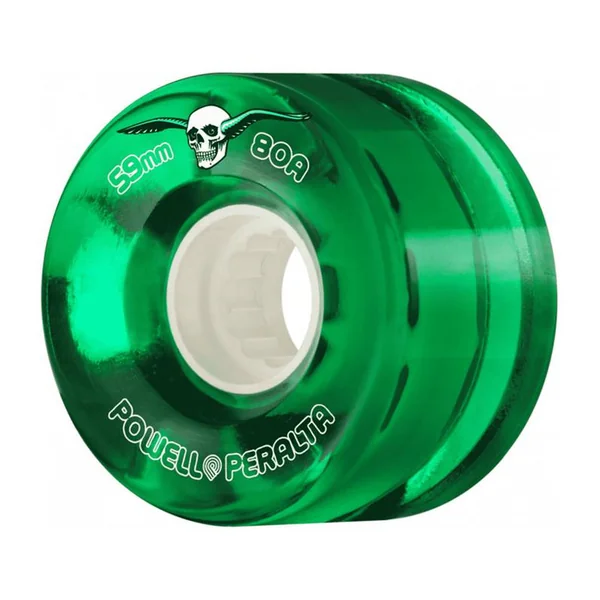Roues skate POWELL PERALTA (jeu de 4) 59mm clear 80a green