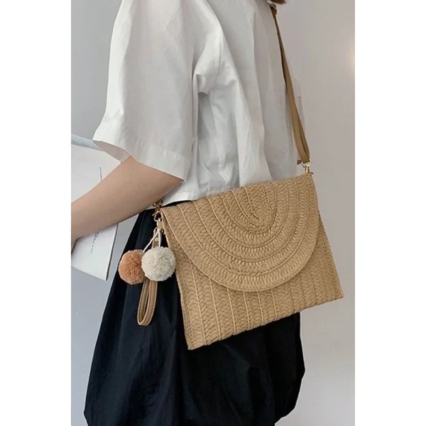 Sac Pochette Paille Bohème