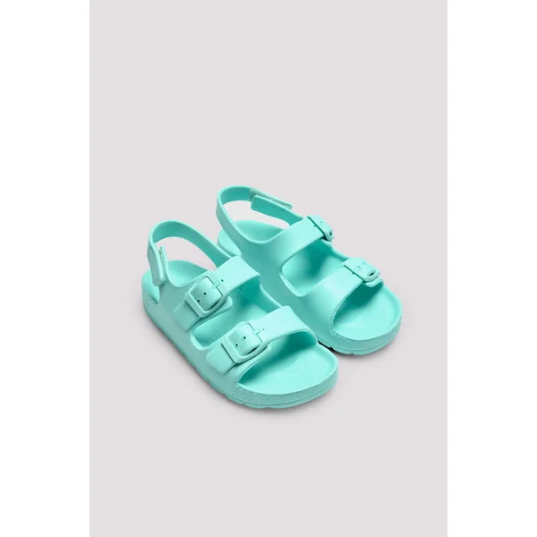 Sandales enfant vertes à boucles réglables