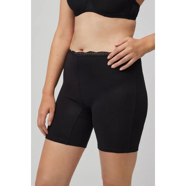 Short anti-frottement en coton noir