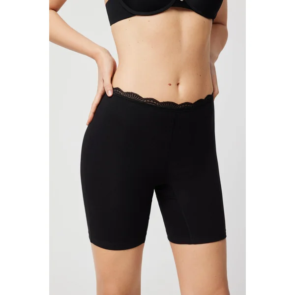 Short anti-frottement en coton noir