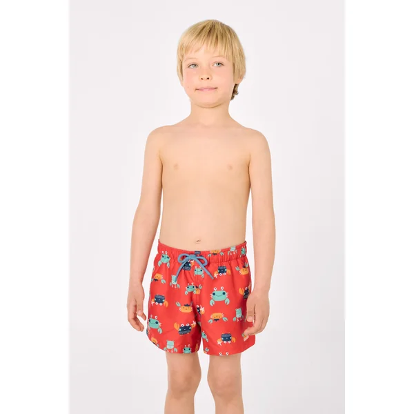 Short de bain garçon à imprimé crabe multicolore
