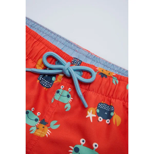 Short de bain garçon à imprimé crabe multicolore