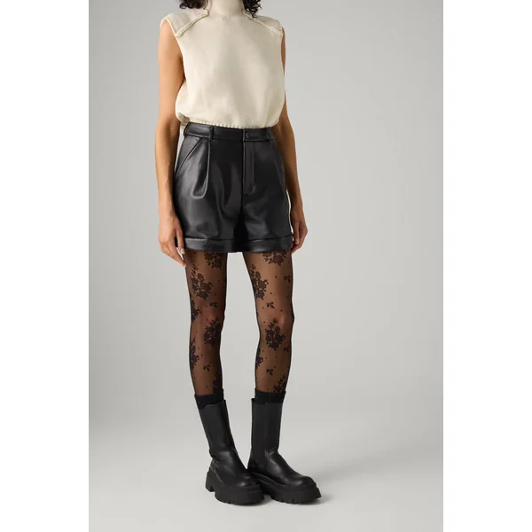 Short effet cuir noir