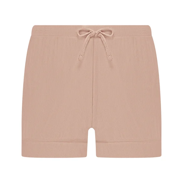 Short en jersey côtelé Essential - Beige
