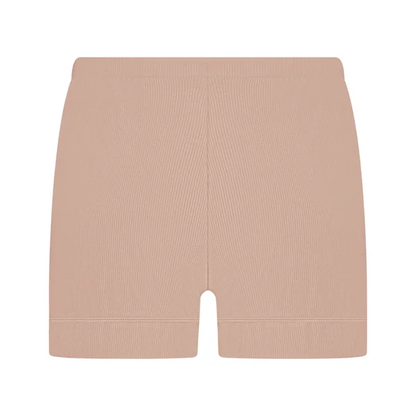 Short en jersey côtelé Essential - Beige