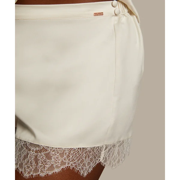 Short en satin Camille - Blanc