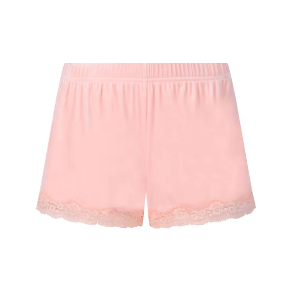 Short en velours à dentelle - Rose