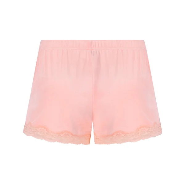 Short en velours à dentelle - Rose