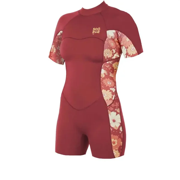 Shorty Femme Sooruz Divine 2/2mm back zip Red