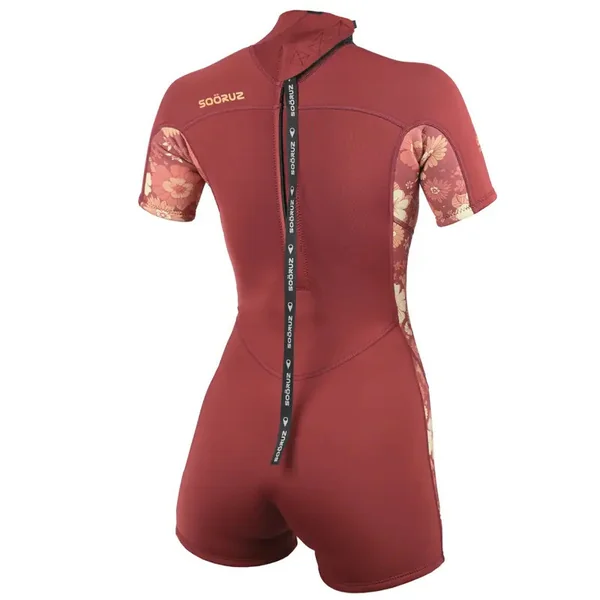 Shorty Femme Sooruz Divine 2/2mm back zip Red