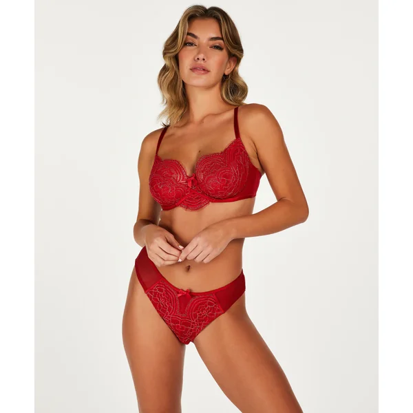Slip brésilien Harriet à jambes hautes - Rouge