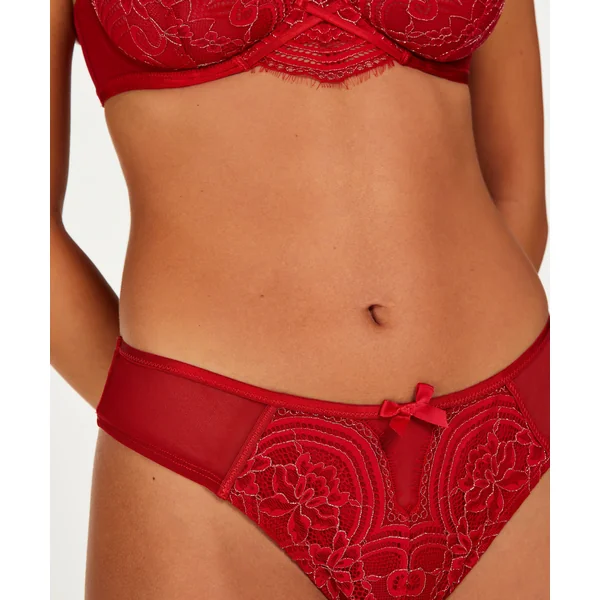 Slip brésilien Harriet à jambes hautes - Rouge