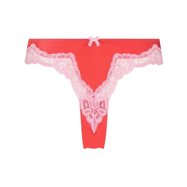 Slip brésilien Lace & Shine - Rouge