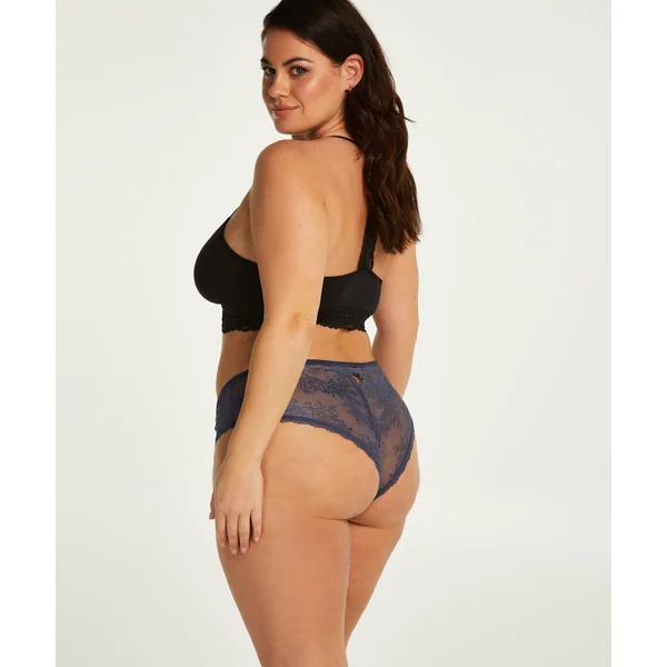 Slip brésilien Lacey Curvy - Bleu