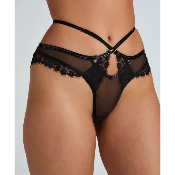 Slip brésilien Open Back Kali - Noir