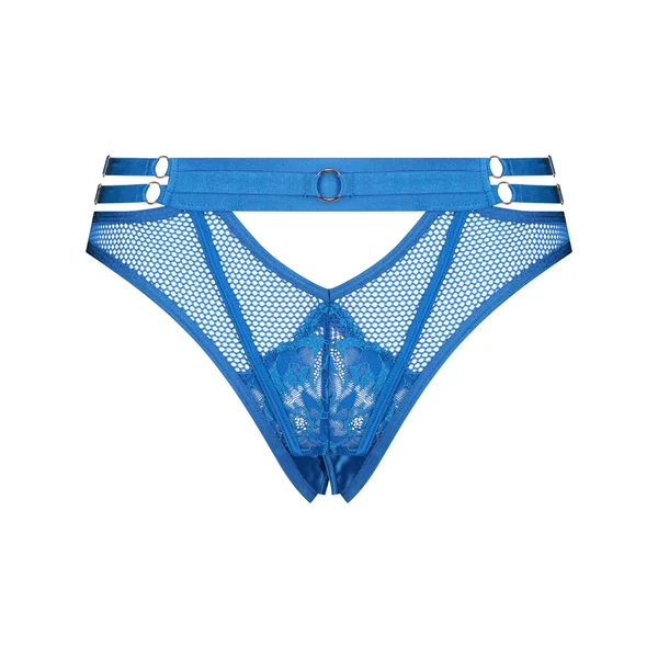Slip brésilien ouvert Pleasure - Bleu