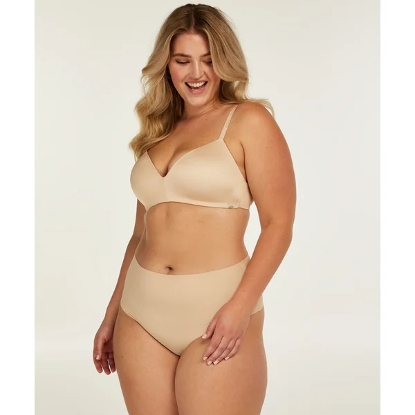 Slip brésilien taille haute Invisible - Beige