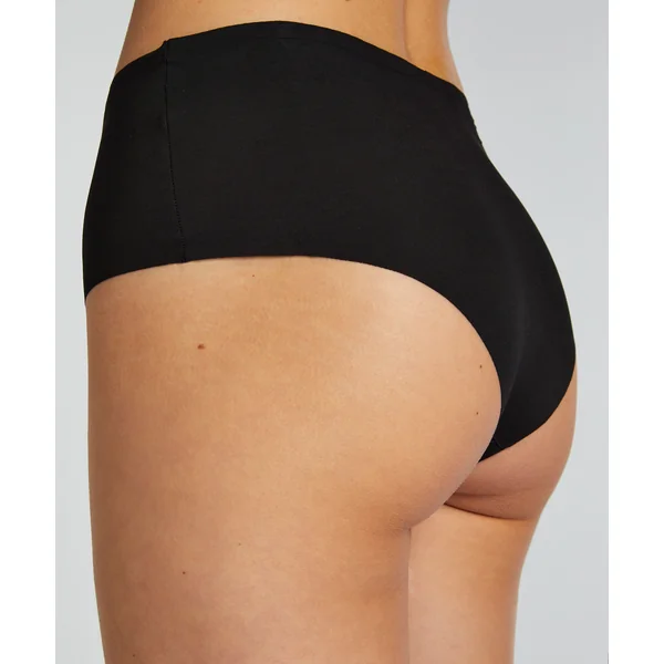 Slip brésilien taille haute Invisible - Noir