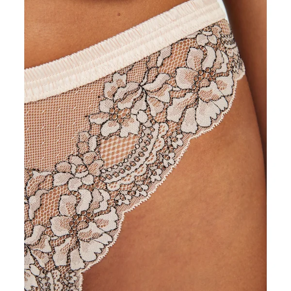 Slip brésilien échancré Yvo - Rose